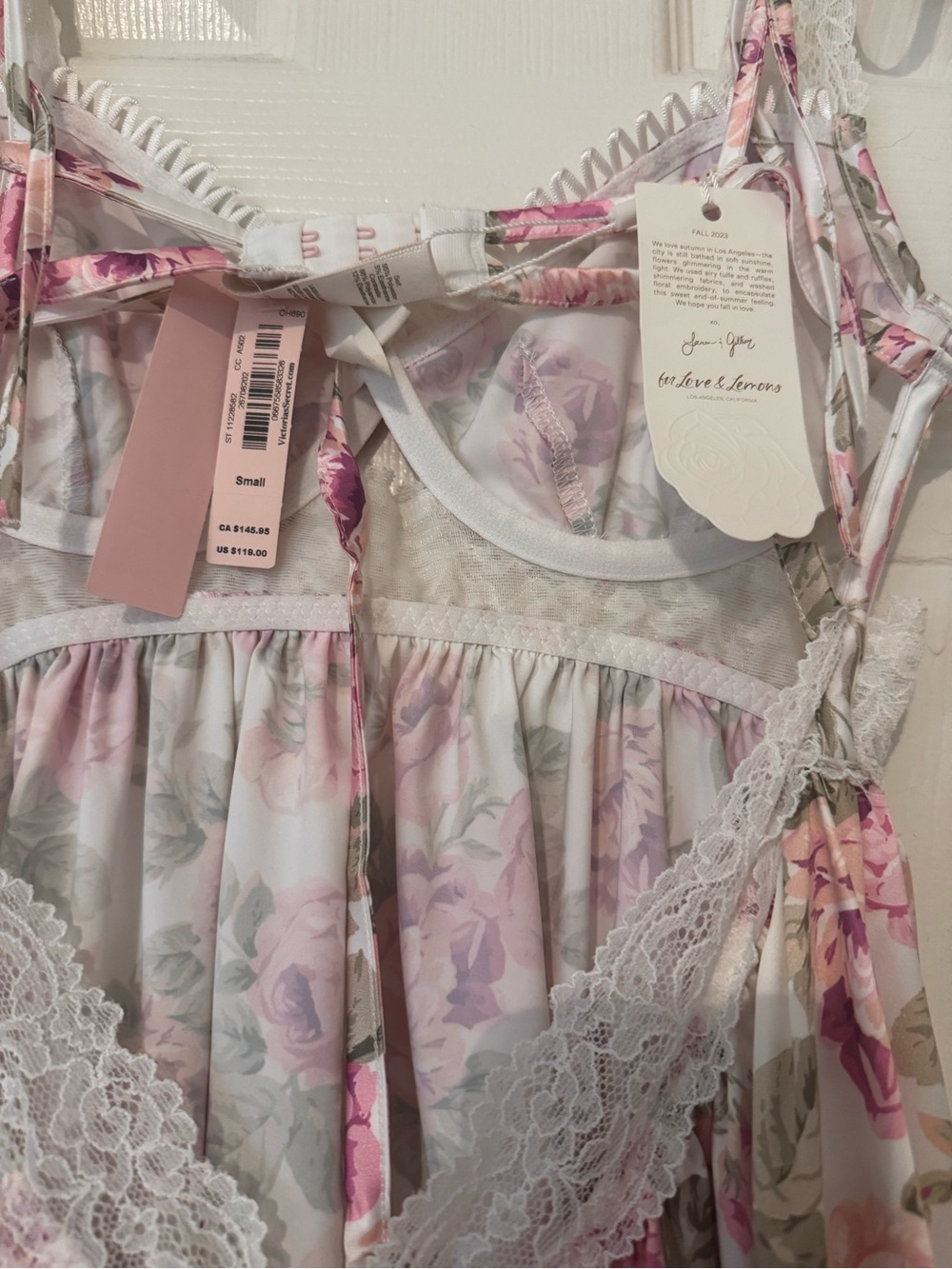 For Love And Lemons Pink and Cream Floral Dress - Picture 5 of 7